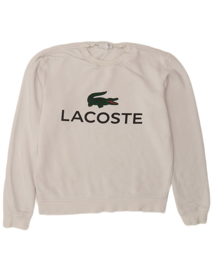 Lacoste muški džemper s grafičkim motivima veličine 3, mali bijeli pamuk