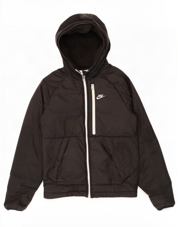 Nike Mens Therma-Fit Hooded Windbreaker Jacket UK 34 XS Black Polyester