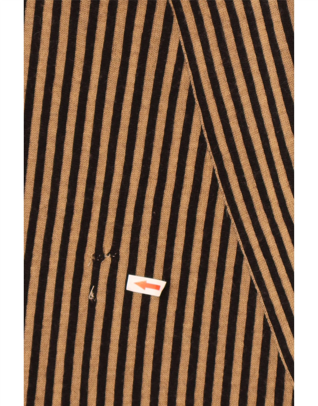 Fendi ženski šal IT 42 Dizajner srednje bež prugaste merino vune