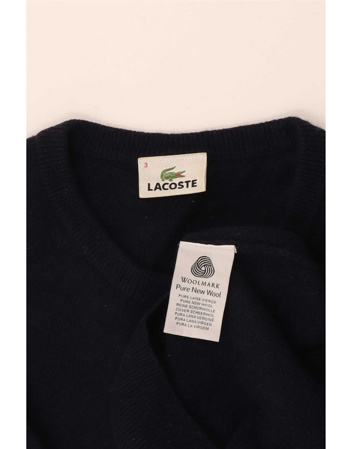 Lacoste muški džemper s okruglim izrezom, veličina 3, mali tamnoplavi novi vuneni