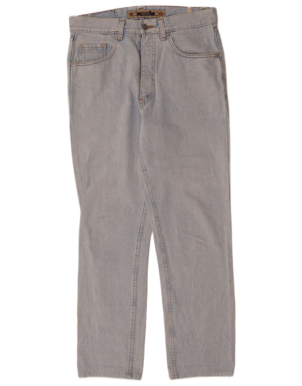 VINTAGE ženske ravne traperice visokog struka W31 L30 plavi pamuk