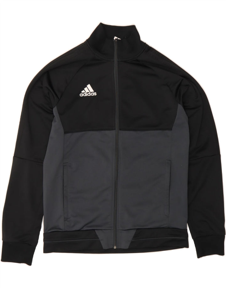 ADIDAS muška gornja jakna trenirke srednje crne boje od poliestera