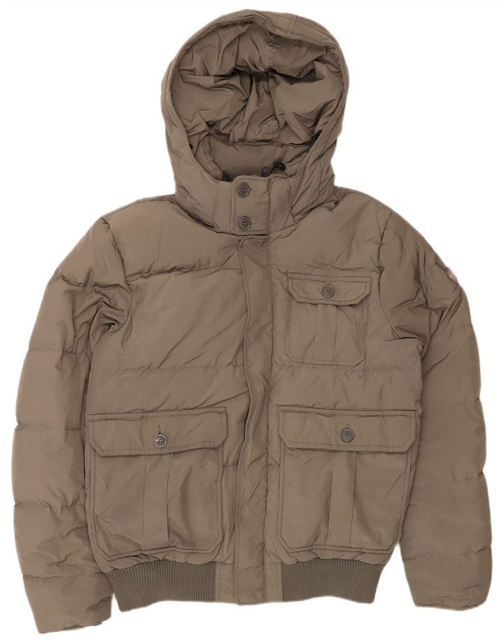 Woolrich muška podstavljena jakna s kapuljačom UK 36 Mala kaki boja