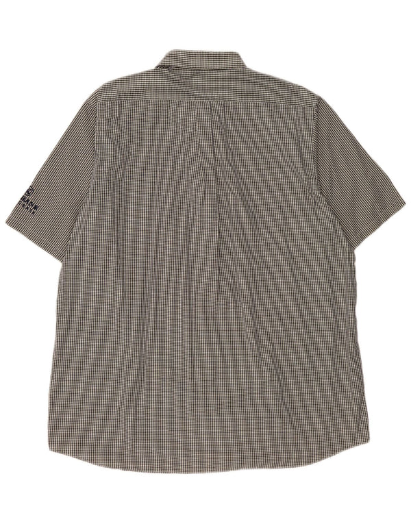 PRINGLE muška košulja kratkih rukava XL crni pamuk od ginghama