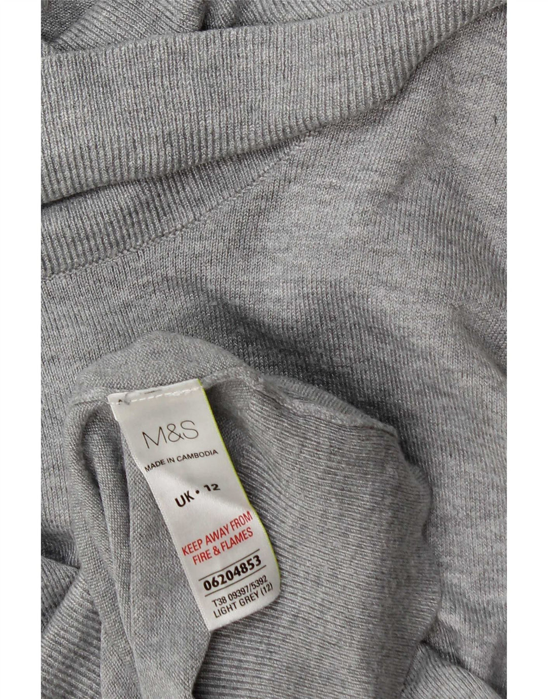 Marks & Spencer ženski pulover s rol izrezom UK 12 Srednje siva viskoza