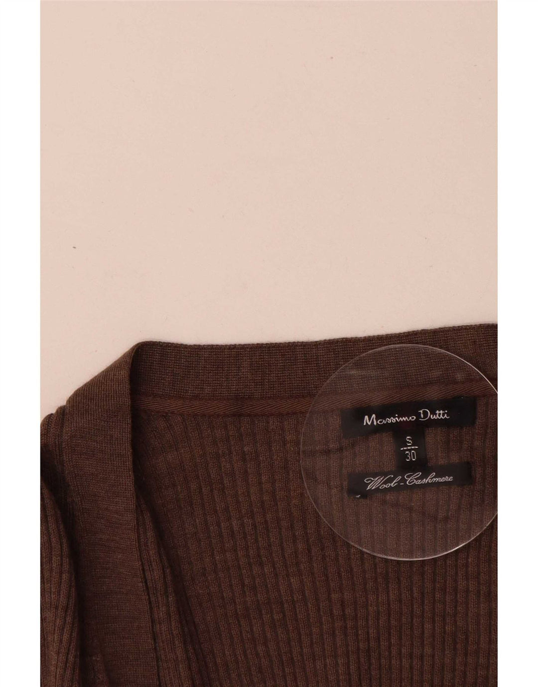 Massimo Dutti, ženski kardigan džemper UK 10, mali smeđi vuneni