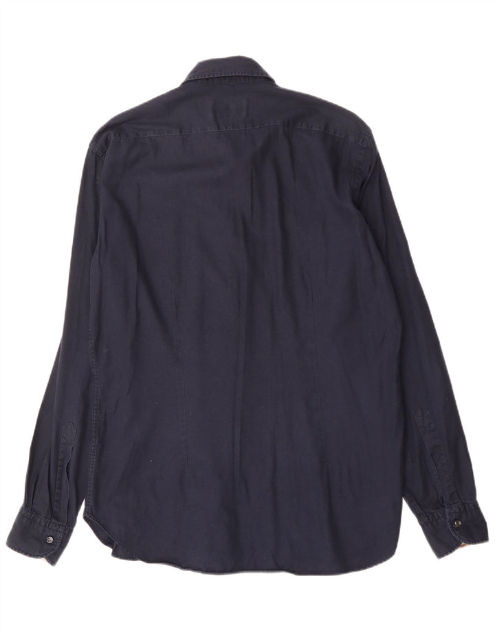 AQUASCUTUM muška košulja veličina 16 1/2 42 velika tamnoplava pamuk