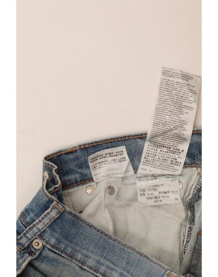 LEVI'S Ženske uske traperice na duge staze W30 L32 Plavi pamuk