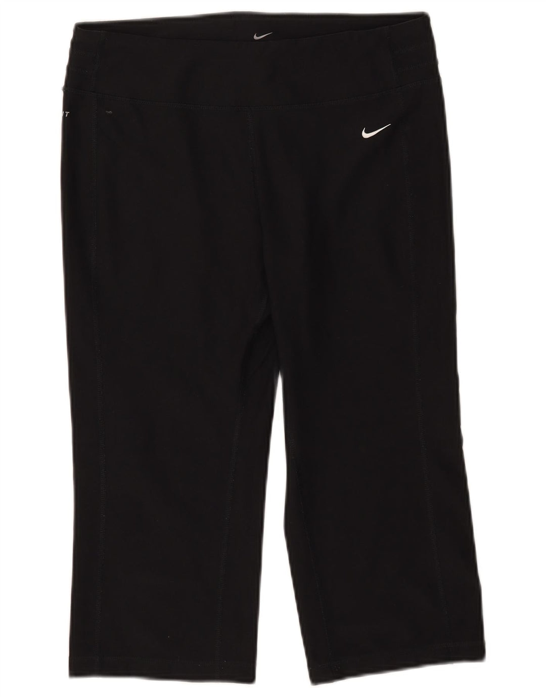Nike Ženske Dri Fit Capri Trenirke Hlače UK 14 Srednji crni poliester