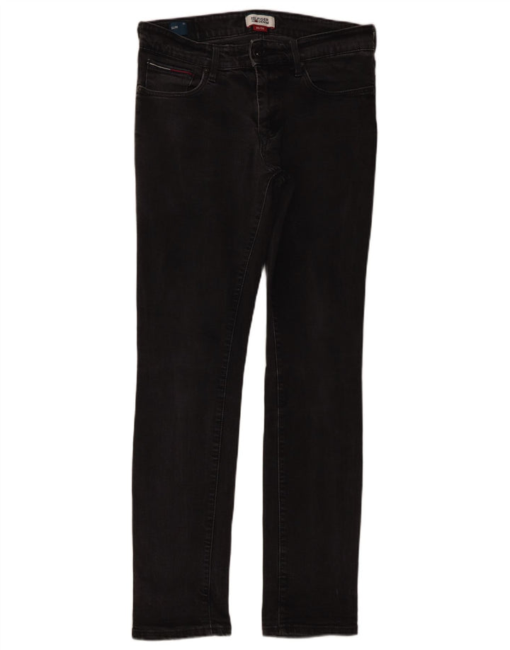 Tommy Hilfiger muške uske traperice W32 L32 crni pamuk