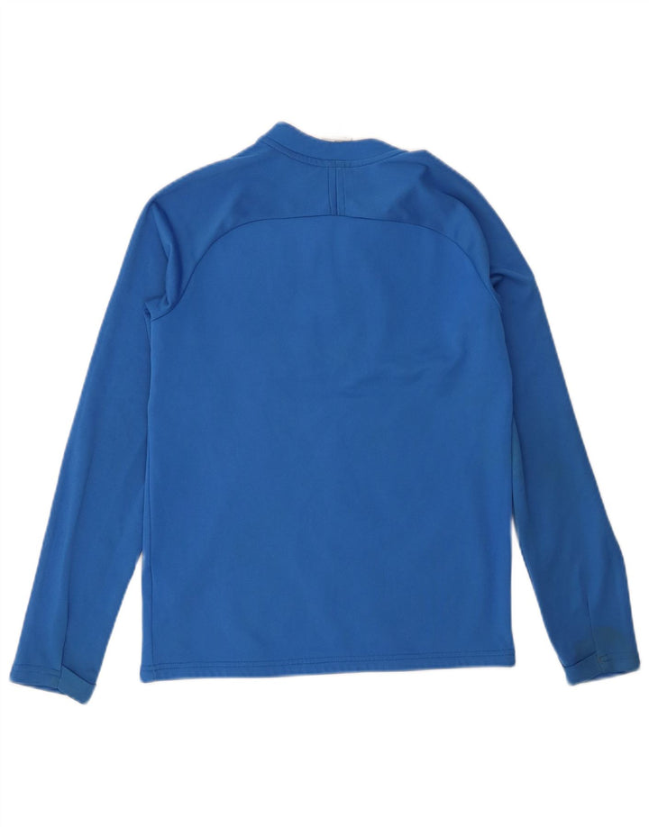 Nike Boys Graphic Top Sleeve 10-11 Years Medium Blue Colourblock