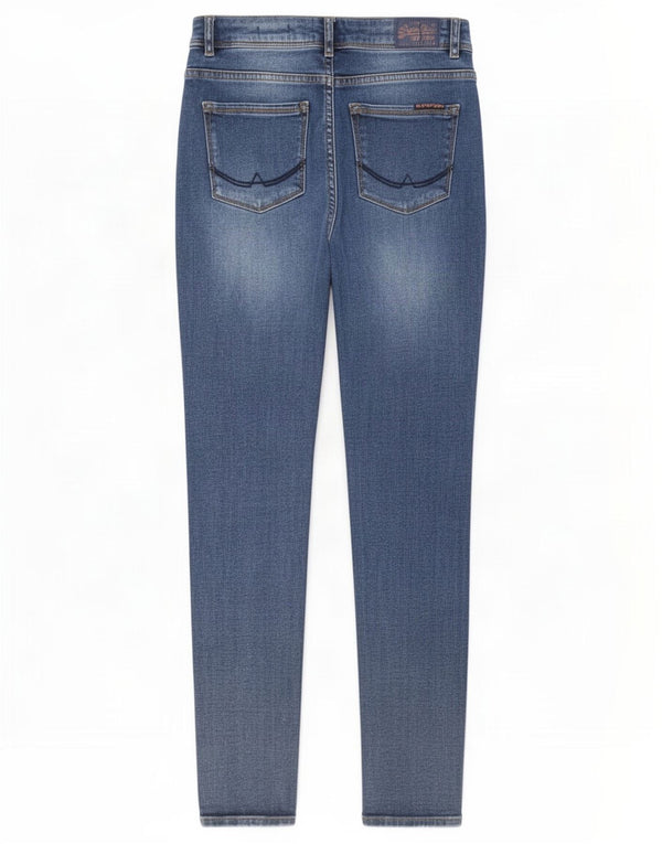 Superdry ženske uske traperice W29 L30 plavi pamuk
