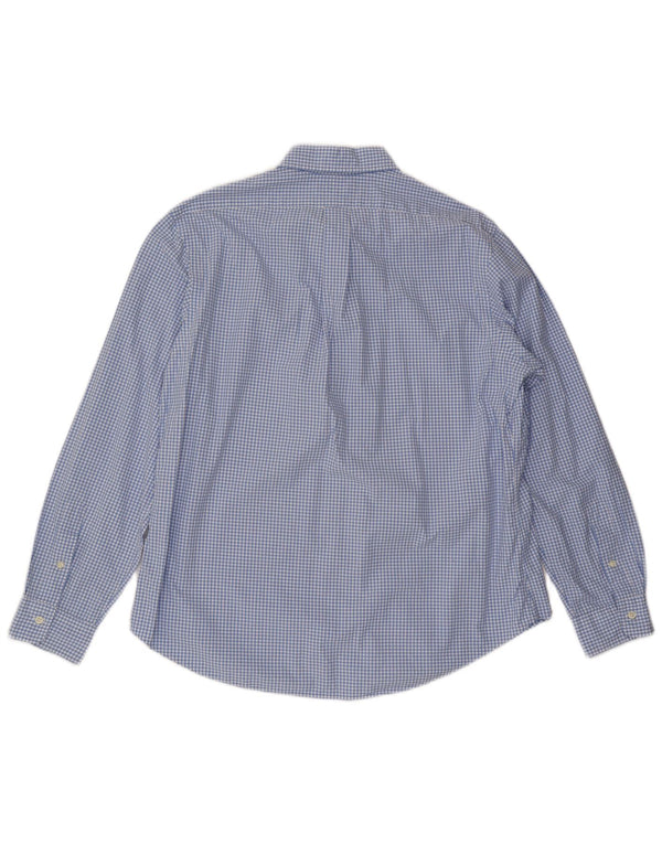 POLO RALPH LAUREN Muška majica prilagođenog kroja XL plavi pamuk od ginghama