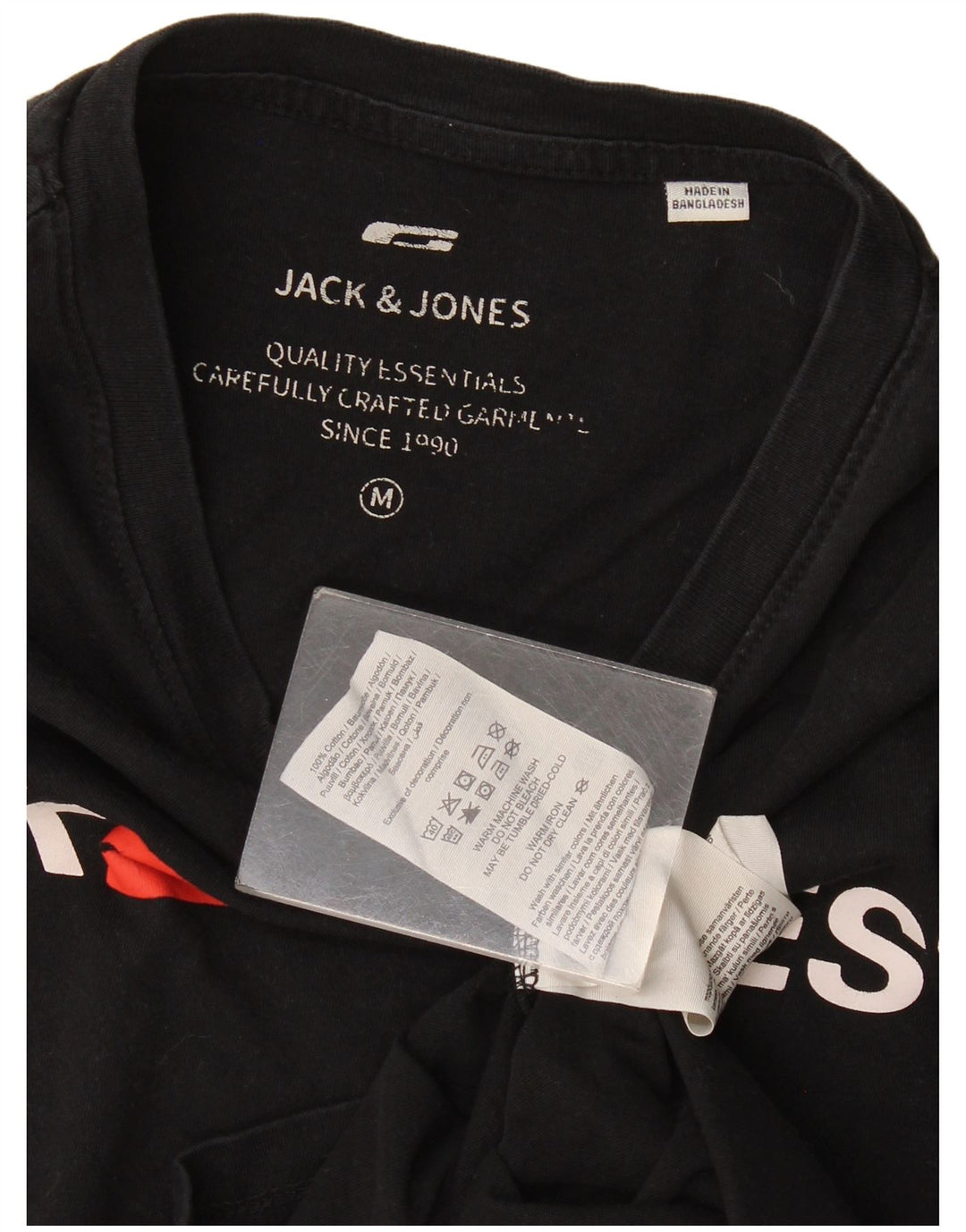 Jack & Jones muška majica kratkih rukava srednje veličine crni pamuk