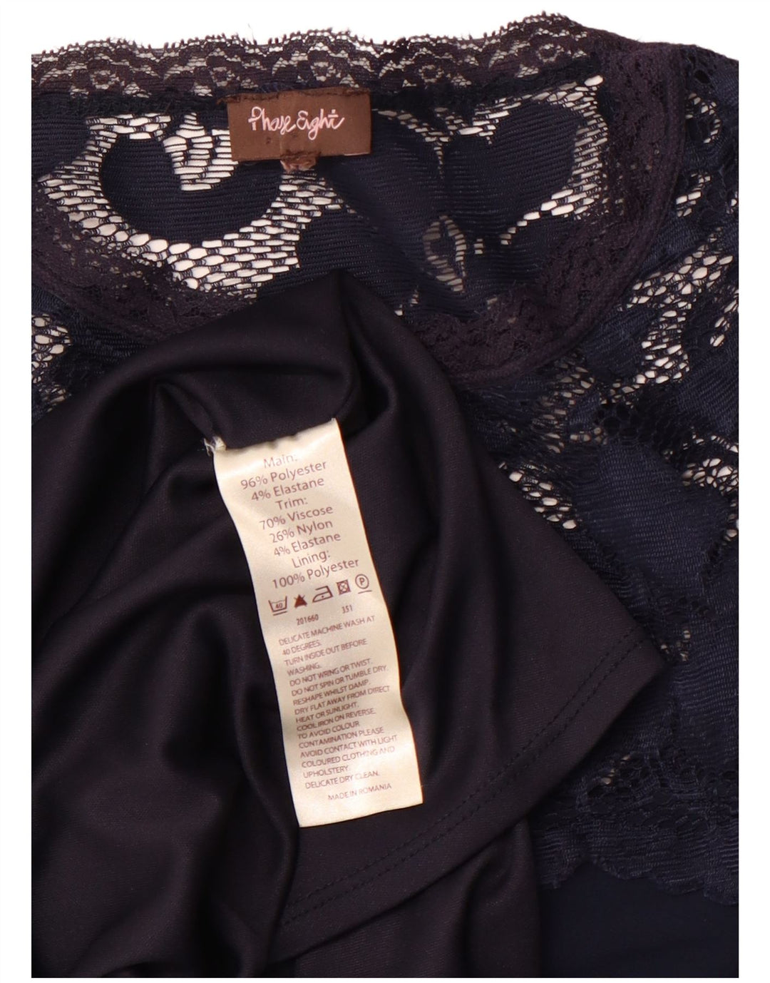 PHASE EIGHT Ženska maksi haljina dugih rukava UK 12 srednje tamnoplava cvjetna