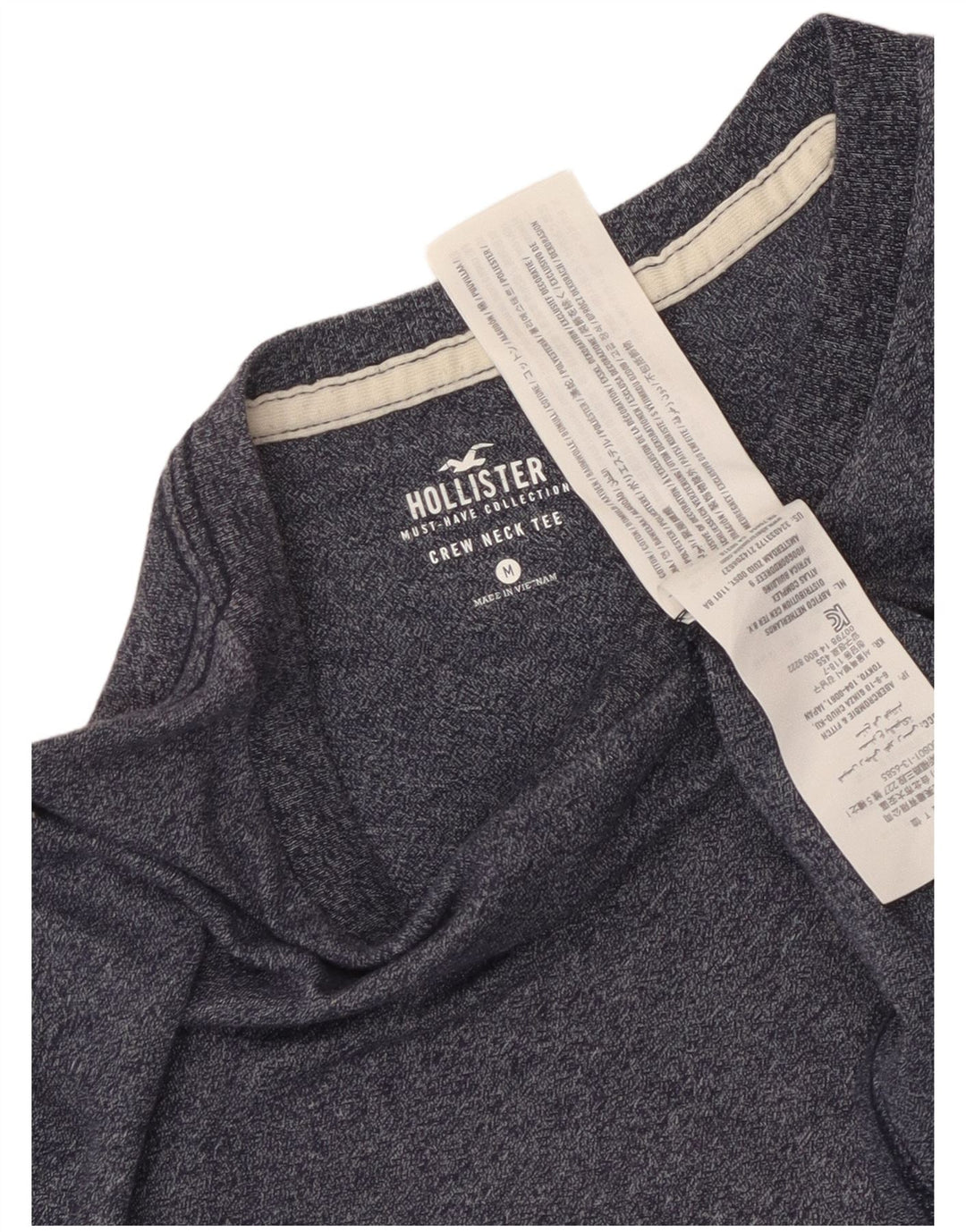 Hollister muška majica kratkih rukava Srednji tamnoplavi flekasti pamuk