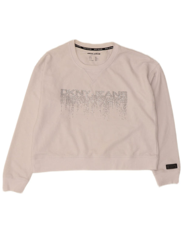 Dkny Ženska kratkotrajna majica s grafičkim motivima UK 14 Srednje bijeli pamuk