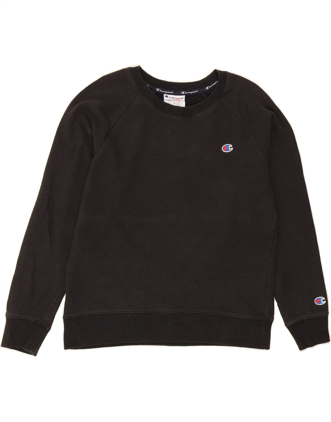 CHAMPION Womens Sweatshirt Jumper UK 10 Small Black Cotton Vintage Champion and Second-Hand Champion from Messina Hembry 