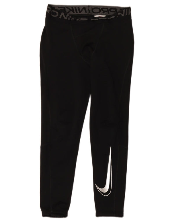 Nike Boys Dri Fit grafičke tajice 8-9 godina, male crne poliesterske