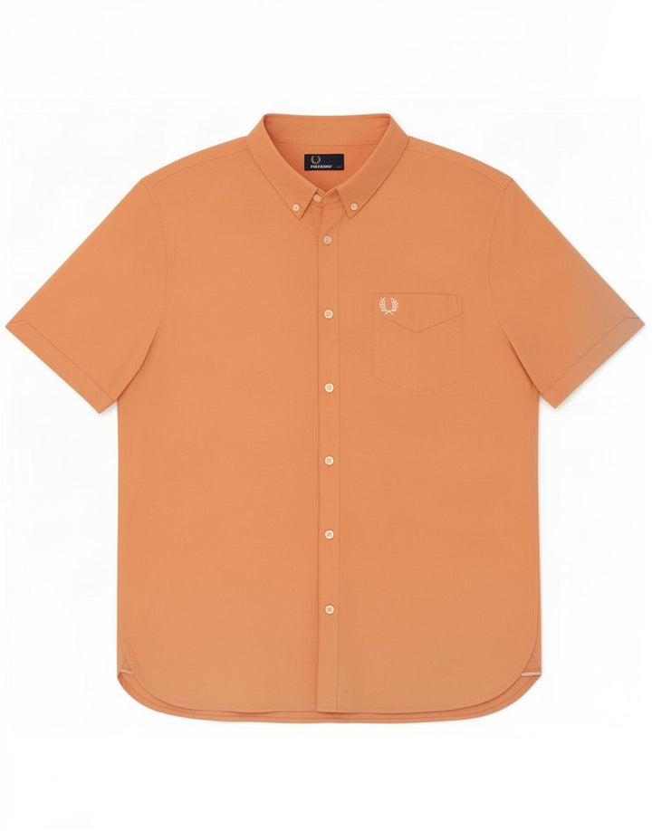 Velika narančasta pamučna muška majica kratkih rukava Fred Perry