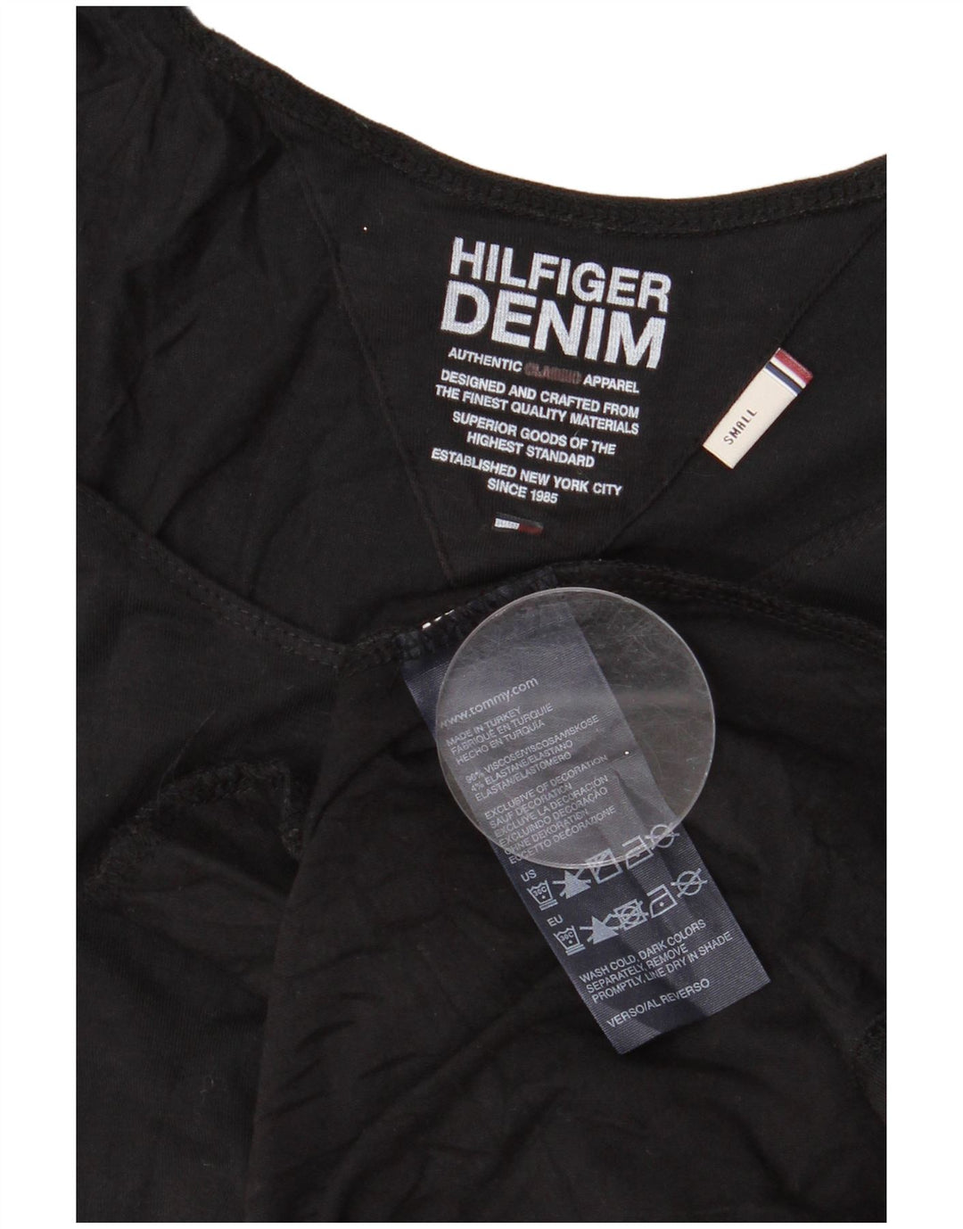 Tommy Hilfiger ženska osnovna haljina bez rukava UK 10 Mala crna viskoza