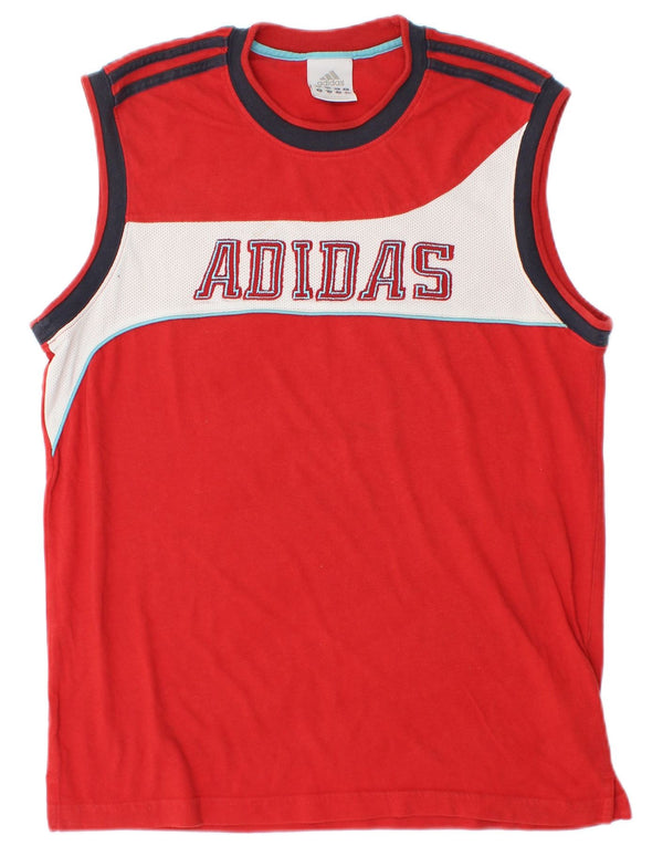 Adidas muški grafički prsluk srednji crveni pamuk
