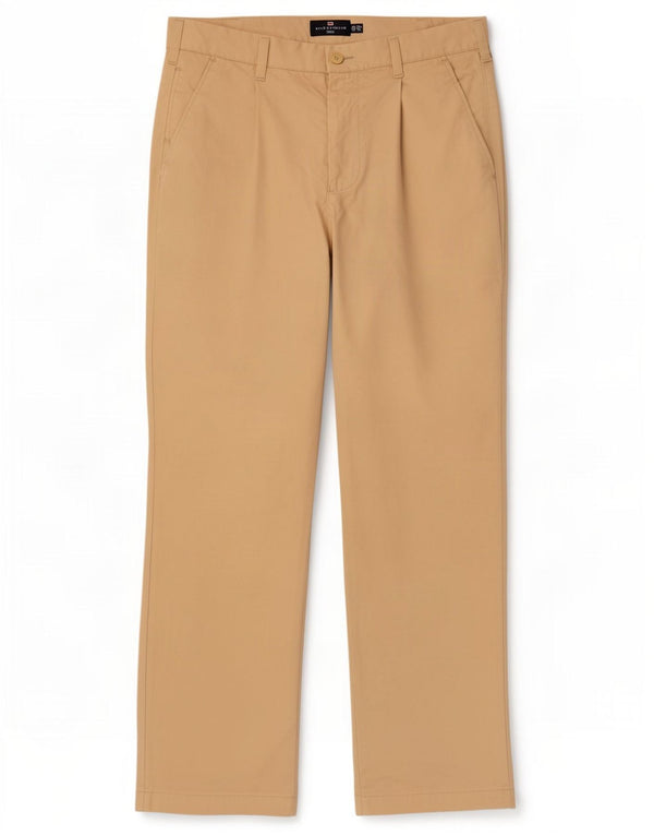 Marks & Spencer muške chino hlače s kvačicama Blue Harbor W34 L31 Bež