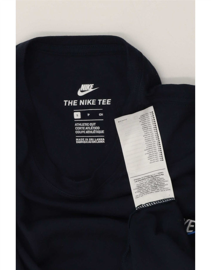 Nike muška majica atletskog kroja, mala tamnoplava pamuk