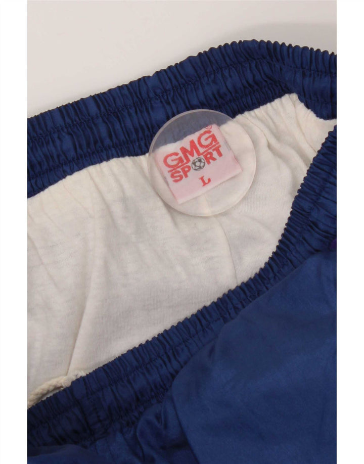 Vintage muške trenirke Hlače Joggers Veliki tamnoplavi poliester