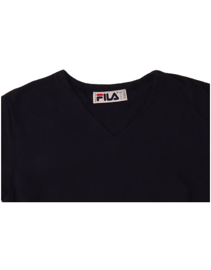 FILA Ženska majica kratkih rukava IT 44 srednje tamnoplavi pamuk