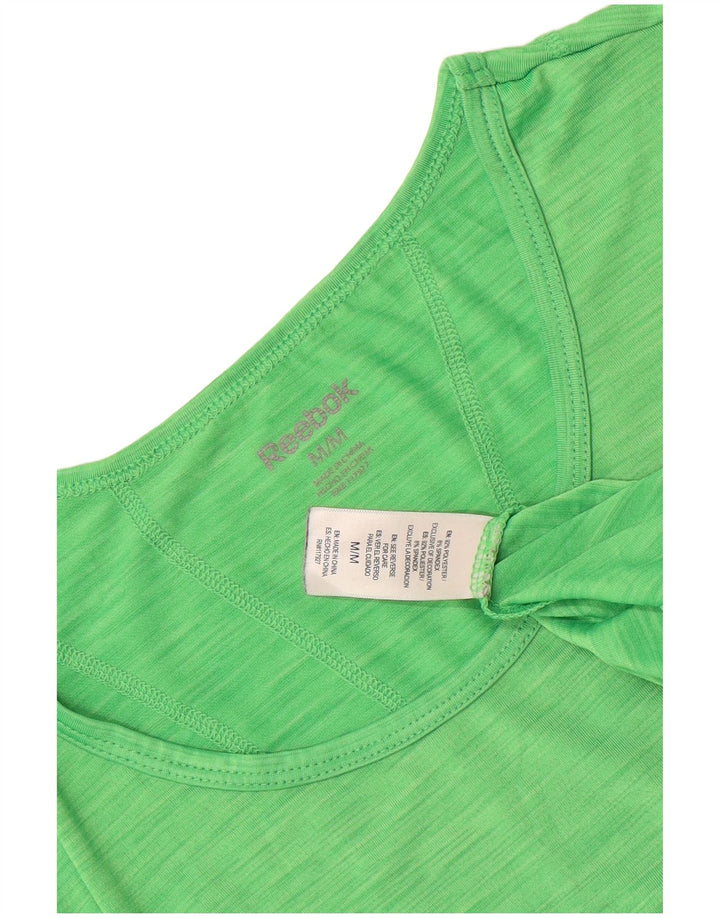 Reebok ženska majica kratkih rukava UK 12 Medium Green Flected Polyester