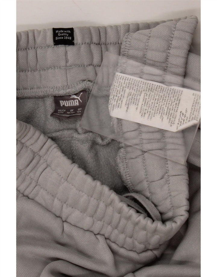 PUMA Trenirka za dječake, hlače za trčanje, 13-14 godina, sivi pamuk