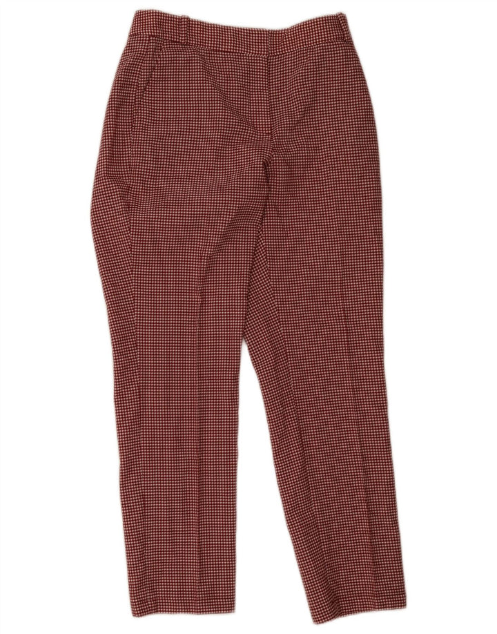 Ženske chino hlače Massimo Dutti EU 38 male W28 L28 crvena houndstooth