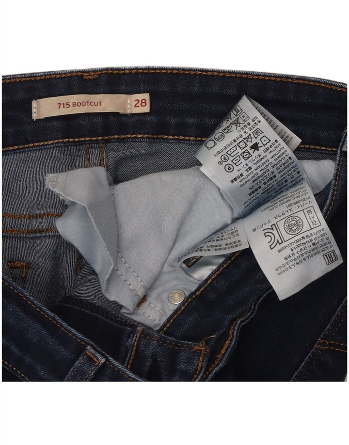 Levi's ženske 715 Bootcut traperice W28 L27 plavi pamuk
