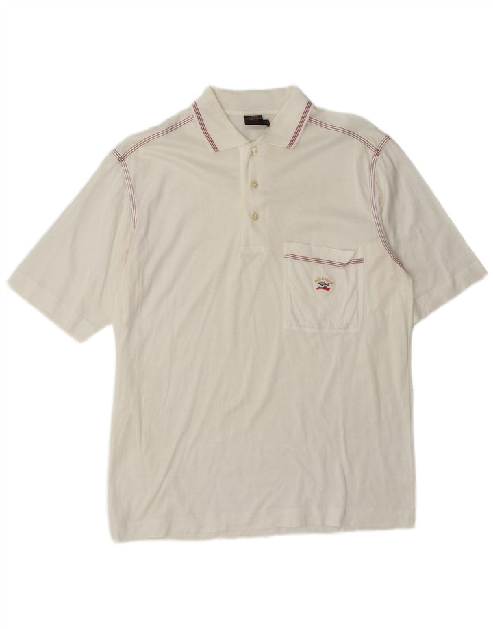 Paul & Shark muška polo majica Srednje bijeli pamuk