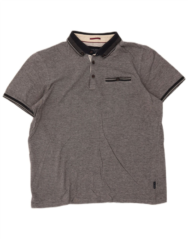 TED BAKER Muška polo majica veličina 5 XL sivi flekasti pamuk