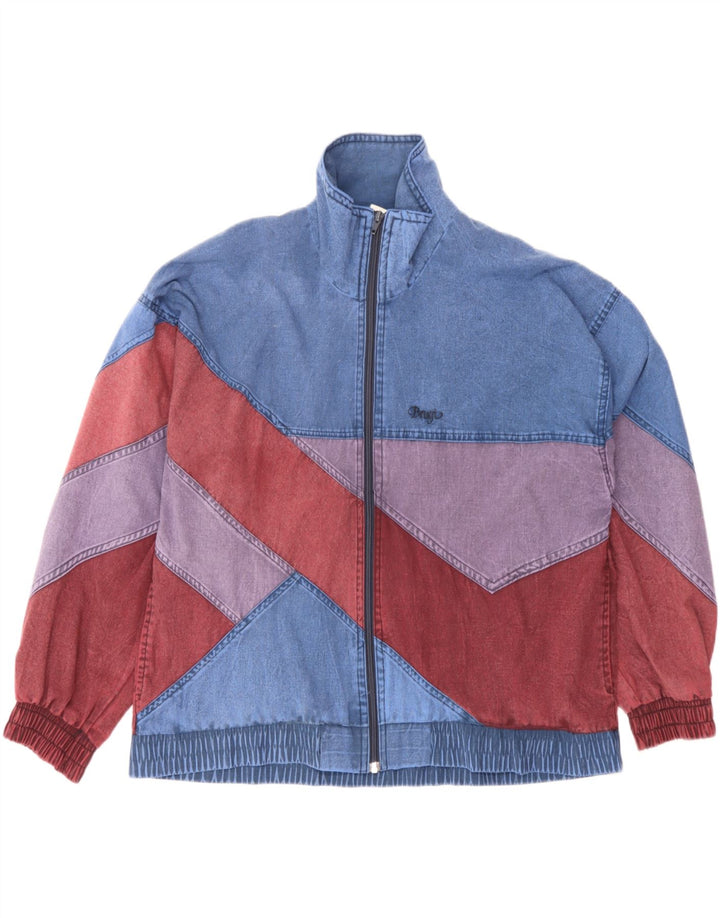 Brugi ženska prevelika traper jakna UK 10 Small Blue Colourblock poliester