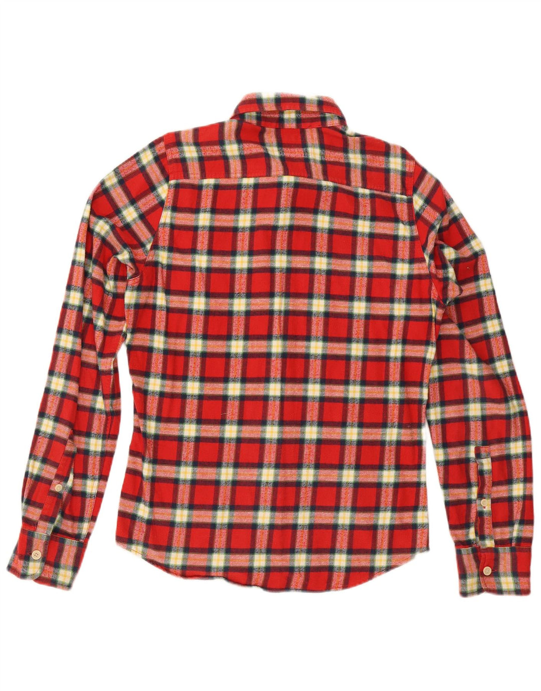 Hollister muška flanelska košulja, srednji crveni karirani pamuk