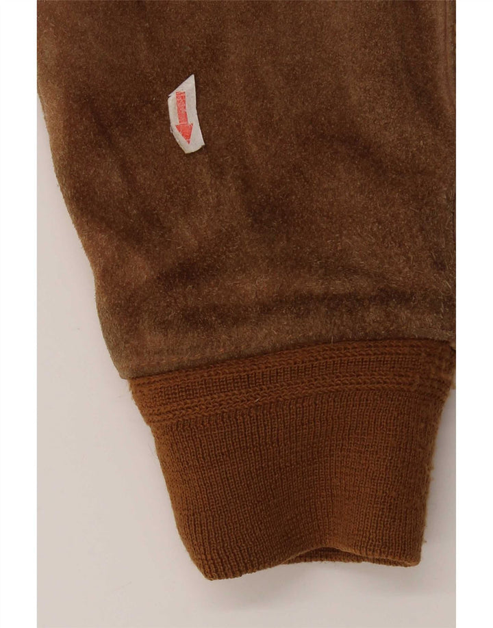 Vintage muška bomber jakna od brušene kože IT 52 XL smeđa koža