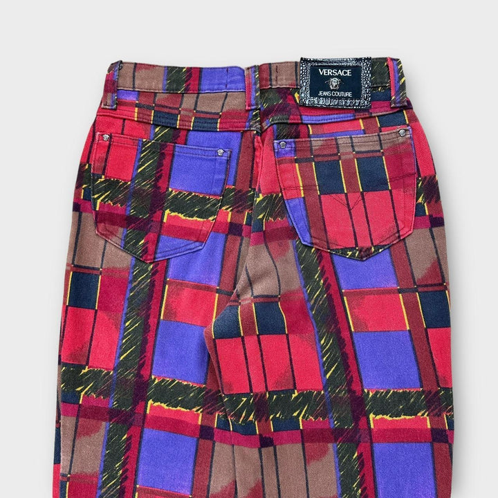 Vintage Versace jeans hlače s uzorkom - 27” struk