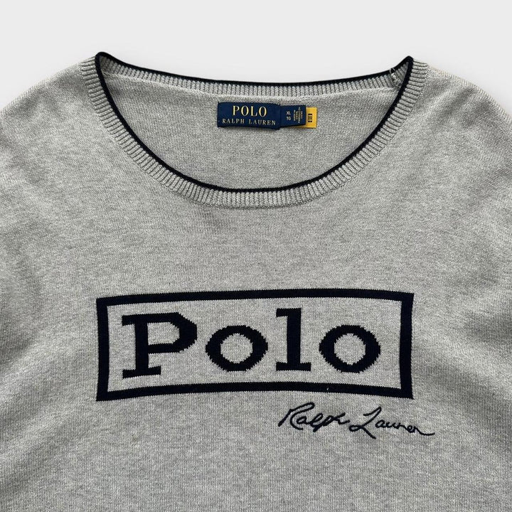 Ralph Lauren pleteni džemper spellout - XL