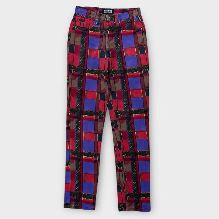 Vintage Versace jeans hlače s uzorkom - 27” struk