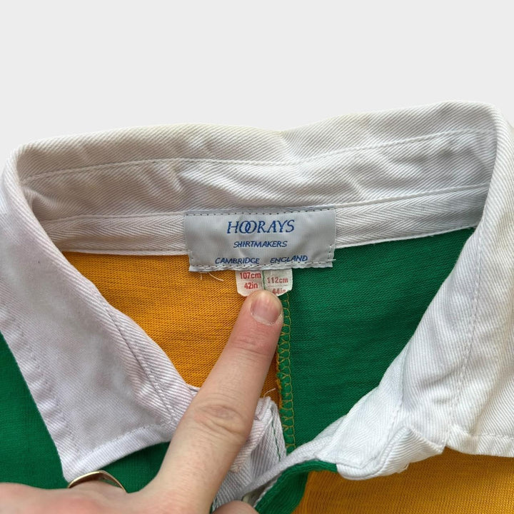 Vintage color block ragbi majica - srednje