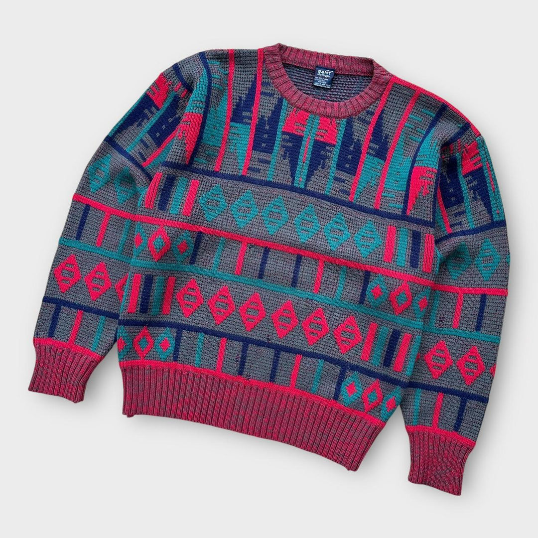 Vintage Gant pleteni džemper - srednji