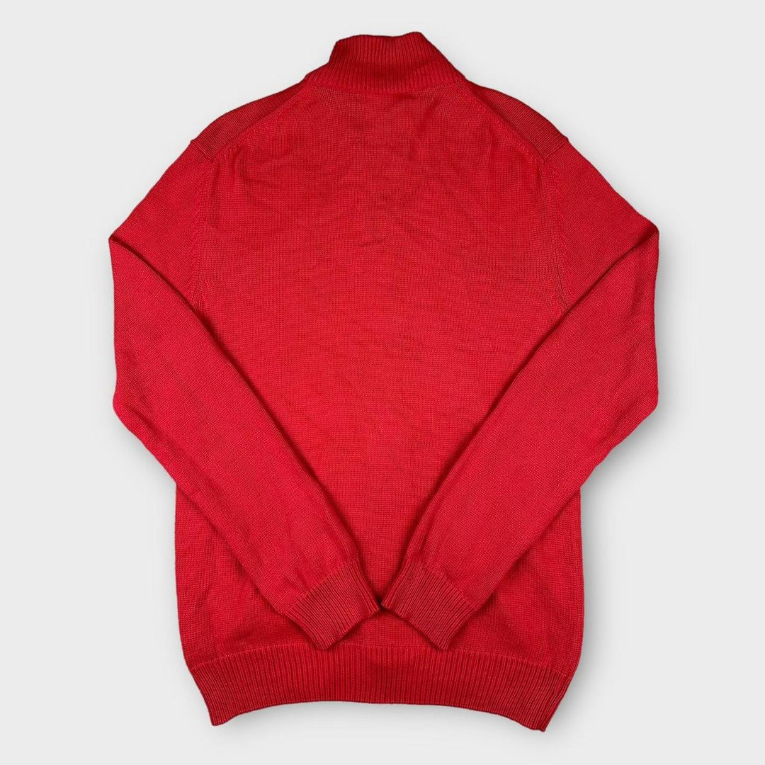 Vintage Thomas Burberry pleteni džemper s patentnim zatvaračem - XL