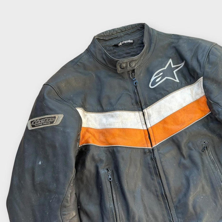 Alpinestars kožna biciklistička jakna - srednja (provjerite mjere)