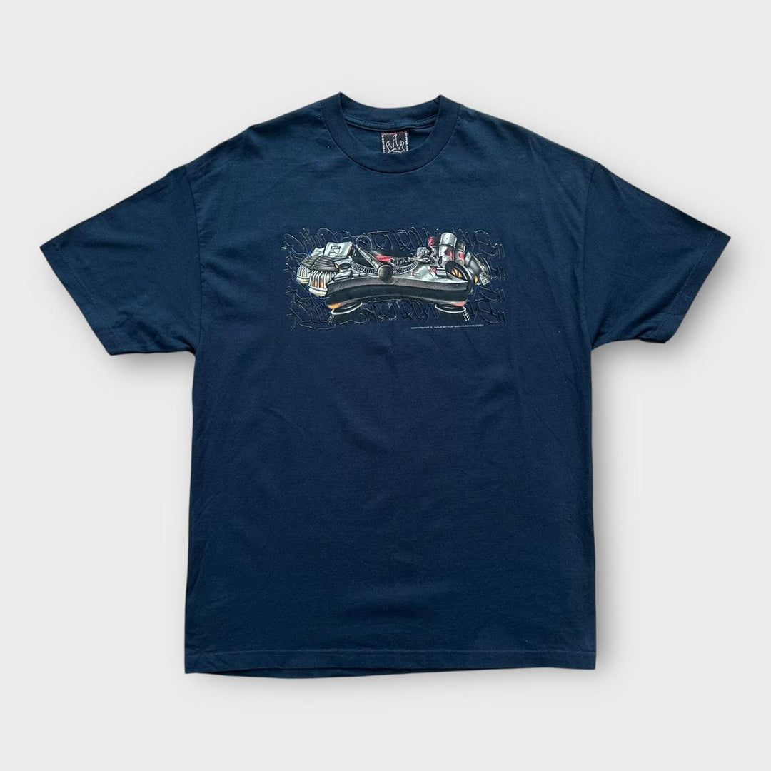 Y2K hip hop majica s grafičkim motivima - XL