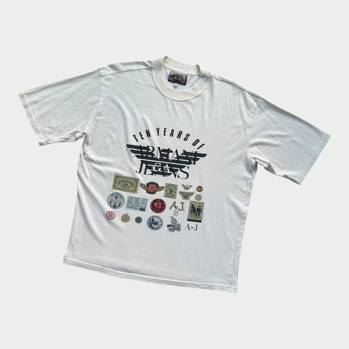 Vintage Armani jeans grafička majica - srednja