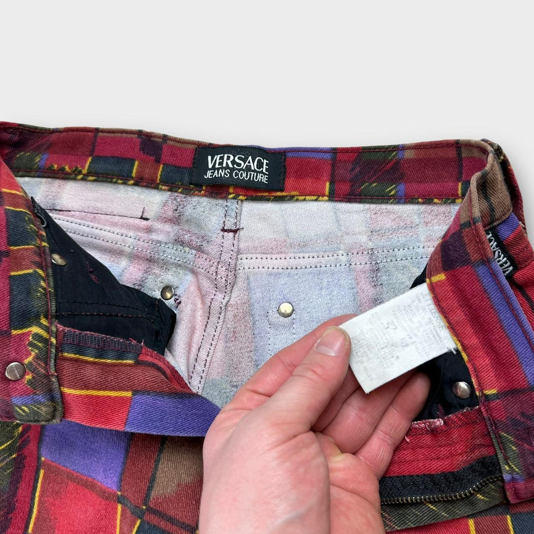 Vintage Versace jeans hlače s uzorkom - 27” struk
