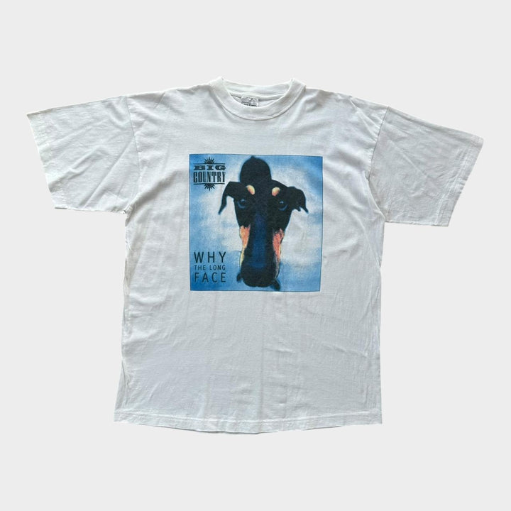 Velika zemlja zašto vintage majica s dugim licem - XL